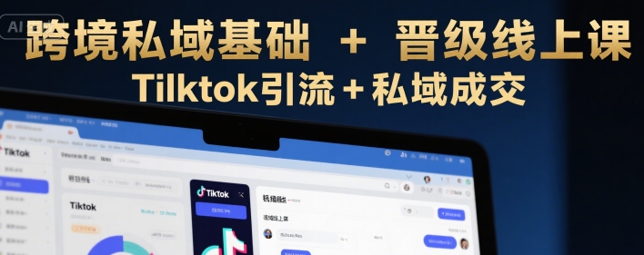 mp30330期-跨境私域基础+晋级线上课，Tilktok引流+私域成交