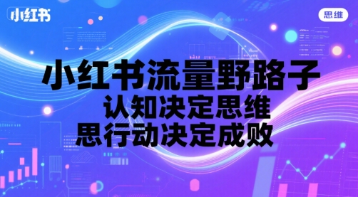 mp30341期-小红书流量野路子，认知决定思维，思维决定行动，行动决定成败