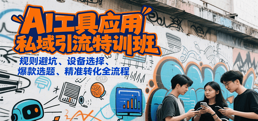 fy15892期-AI工具应用私域引流特训班，规则避坑、设备选择、爆款选题、精准转化全流程