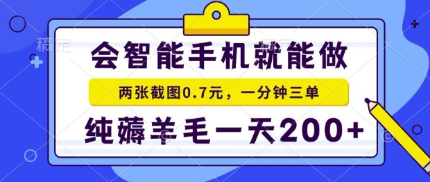 mp30653期-2025年零撸手机项目，二十秒一单，纯薅羊毛，一天200+做就有