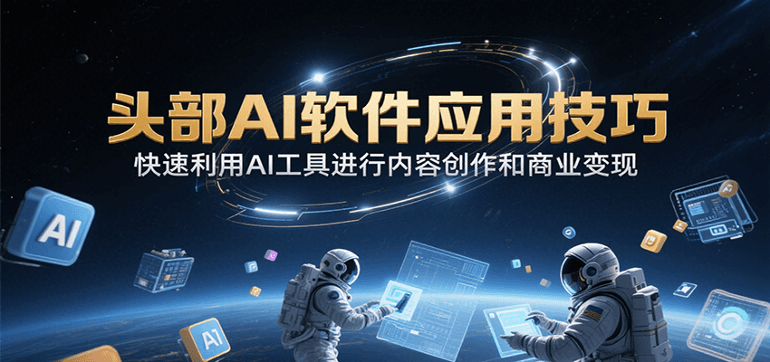 fy15976期-头部AI软件应用技巧，快速利用AI工具进行内容创作和商业变现