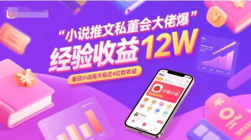 mp30776期-小说推文私董会大佬爆单经验分享收益12W，番茄小说每天稳定4位数收益