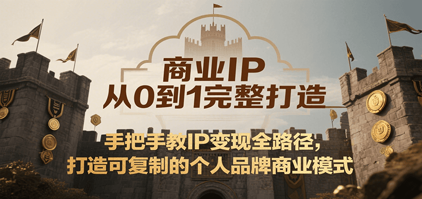 fy16088期-商业IP从0到1完整打造，手把手教IP变现全路径，打造可复制的个人品牌商业模式