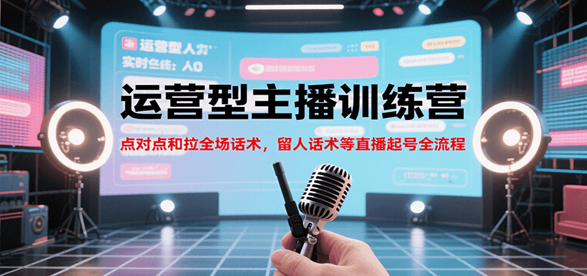 fy16216期-运营型主播训练营，点对点和拉全场话术，留人话术等直播起号全流程（更新7月）