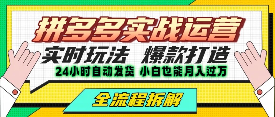 fy16261期-拼多多最新实战运营高投产：长久稳定项目，单店利润一天三位数