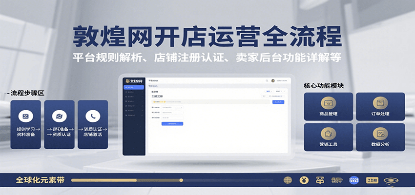 fy16350期-敦煌网开店运营全流程：平台规则解析、店铺注册认证、卖家后台功能详解等