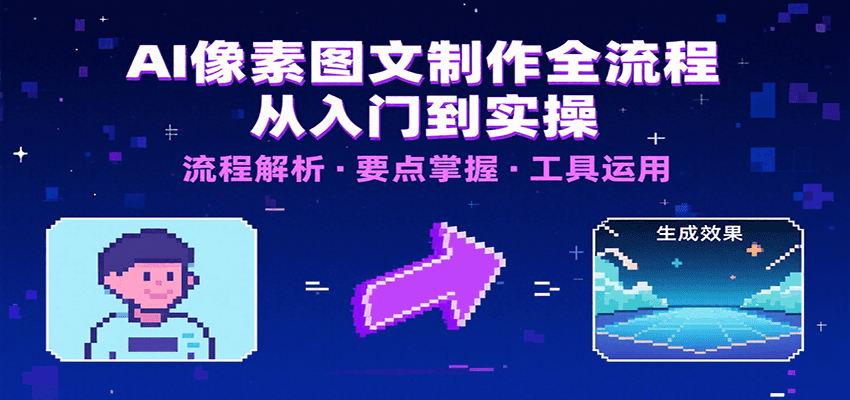 fy16440期-AI像素图文制作全流程：内容要点、文案选择及所用工具，助你快速入局