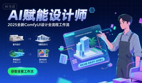 mp31939期-AI赋能设计师， 2025全新comfyui设计全流程工作流 ，室内-建筑-景观-美术，零基础直接上手