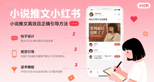 mp31945期-小说推文小红书高转化引导方法实操课，小说推文高效且正确引导方法