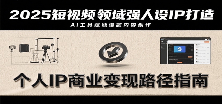 fy16518期-2025短视频领域强人设IP打造，结合爆款案例与AI工具应用，从个人出镜到商业成交转化