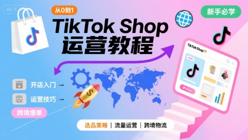 mp32354期-TikTok Shop从0到1运营教程，TikTok跨境电商新手必学课程