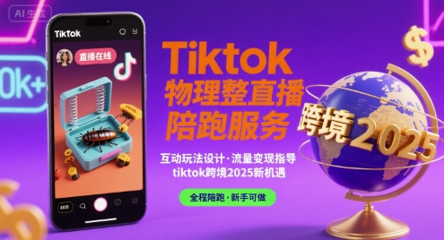 mp32577期-Tiktok物理整蛊直播陪跑服务-tiktok跨境2025