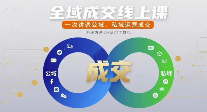 mp32666期-全域成交线上课，一次讲透公域、私域运营成交