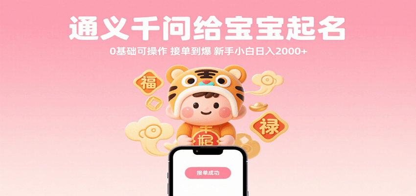 fy16862期-通义千问给宝宝起名 0基础可操作 接单到爆 新手小白日入2000+