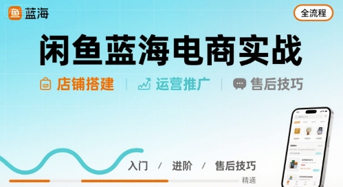 mp33005期-闲鱼蓝海电商实战，店铺搭建运营售后全流程