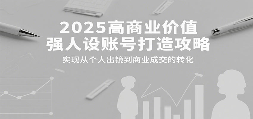 fy16898期-2025高商业价值强人设账号打造攻略，实现从个人出镜到商业成交的转化