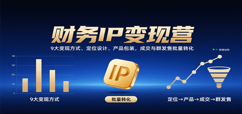 fy17027期-财务IP变现营：9大变现方式、定位设计、产品包装，成交与群发售批量转化