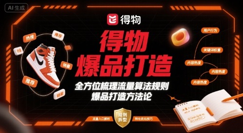mp33409期-得物爆品打造，全方位梳理得物流量算法规则爆品打造规则