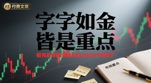 mp33421期-付费文章：字字如金 皆是重点， 看完后 你就清楚该怎么在大A布局了