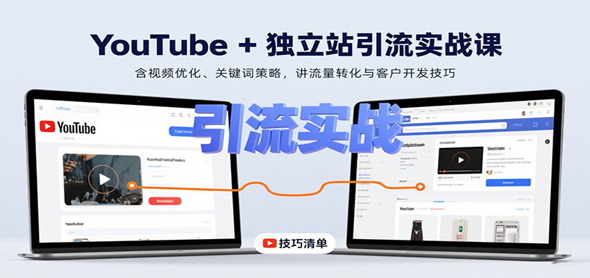 fy17068期-YouTube+独立站引流实战课：含视频优化、关键词策略，讲流量转化与客户开发技巧