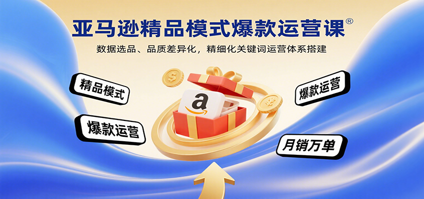 fy17120期-亚马逊精品模式爆款运营课：数据选品、品质差异化，精细化关键词运营体系搭建