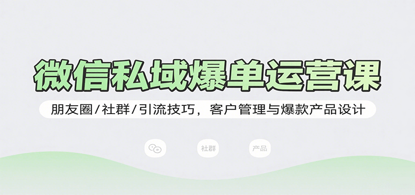 fy17514期-微信私域爆单运营课：朋友圈/社群/引流技巧，客户管理与爆款产品设计