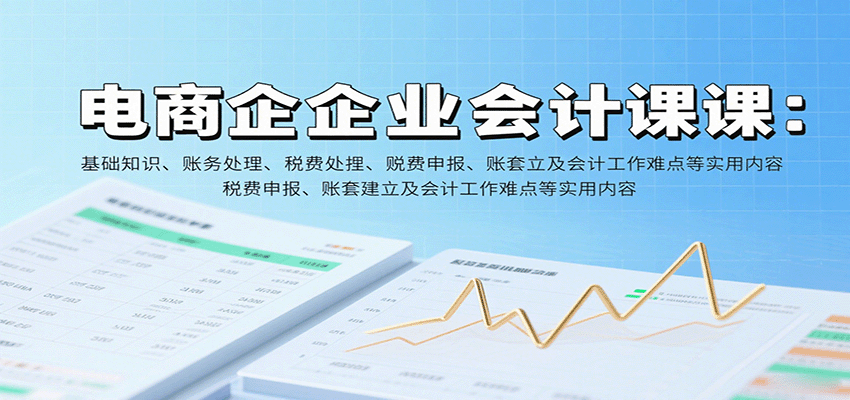 fy17679期-电商企业会计课：基础知识、账务处理、税费申报、账套建立及会计工作难点等实用内容