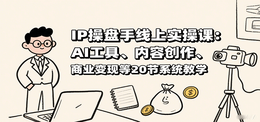 fy17682期-IP操盘手线上实操课：AI工具、内容创作、商业变现等20节系统教学