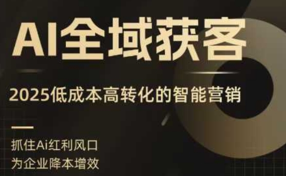 mp35470期-AI全域获客实训营，2025低成本高转化的智能营销，精准找客，高效营销