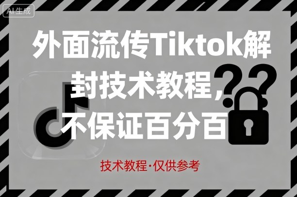 mp35892期-外面流传Tiktok解封技术教程，不保证百分百，具体自测