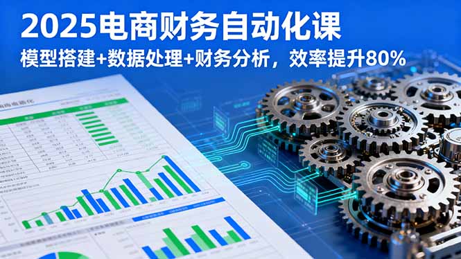 （16021期）2025电商财务自动化课，模型搭建+数据处理+财务分析，效率提升80%