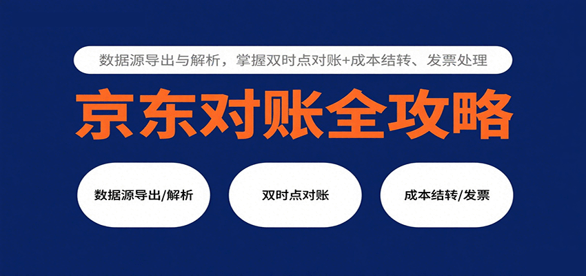 fy18347期-京东对账全攻略：数据源导出与解析，掌握双时点对账+成本结转、发票处理