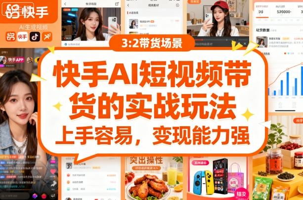 mp36622期-快手ai短视频带货的实战玩法，上手容易，变现能力强