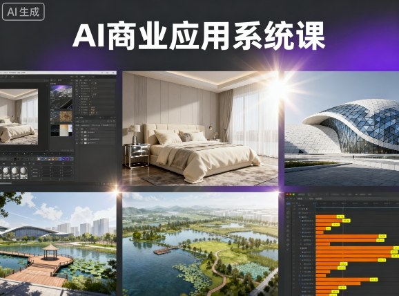 mp36738期-AI商业应用系统课，室内-软装-建筑-景观，智能设计+效果图+动画画实战