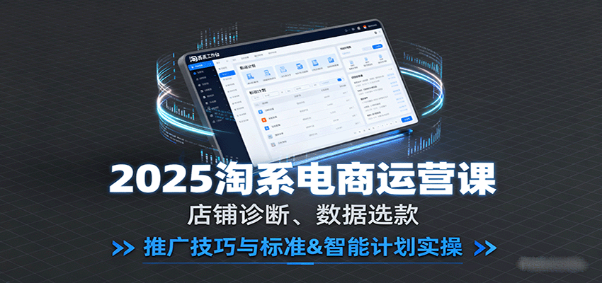 fy18501期-2025淘系电商运营课：店铺诊断、数据选款，推广技巧与标准&智能计划实操