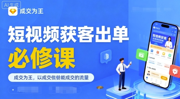 mp37130期-短视频获客出单必修课，成交为王，以成交为导向，直接做能成交的流量
