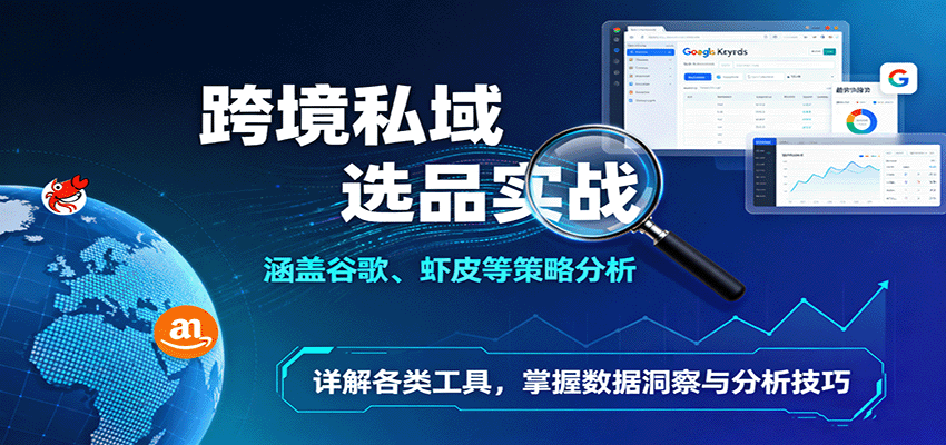 fy18758期-跨境私域选品实战：涵盖谷歌、虾皮等策略分析，详解各类工具，掌握数据洞察与分析技巧
