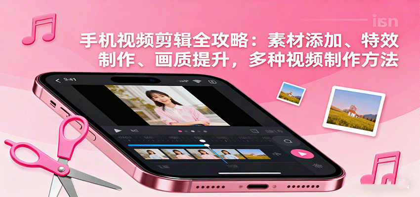 fy18760期-手机视频剪辑全攻略：素材添加、特效制作、画质提升，多种视频制作方法