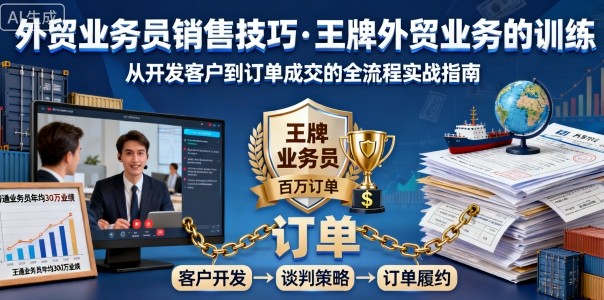 mp37661期-外贸业务员销售技巧，王牌外贸业务的训练