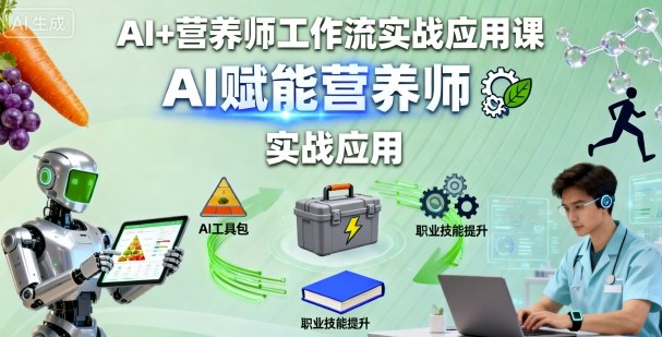 mp37662期-AI+营养师工作流实战应用课，AI赋能营养师
