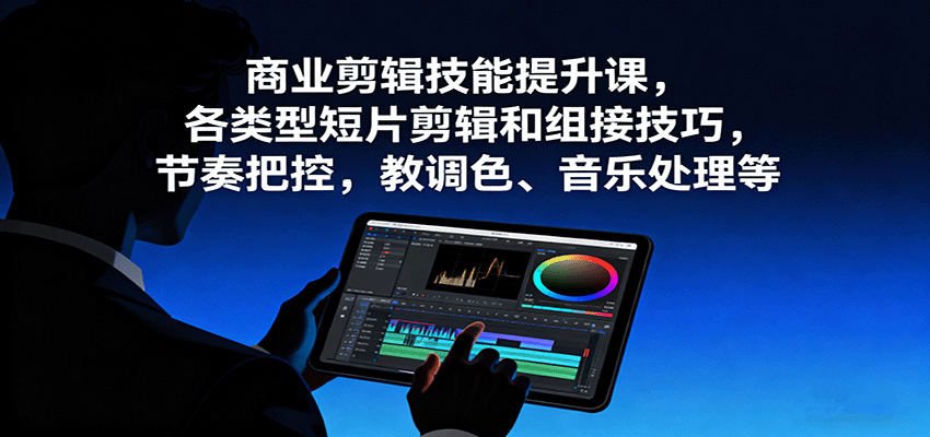 fy18838期-商业剪辑技能提升课，各类型短片剪辑和组接技巧，节奏把控，教调色、音乐处理等