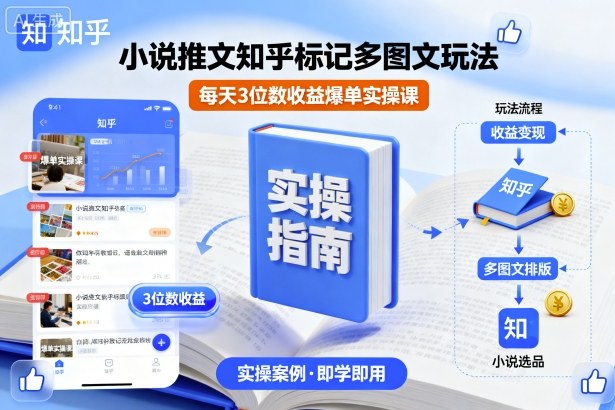 mp37831期-小说推文知乎标记多图文玩法，每天3位数收益爆单实操课