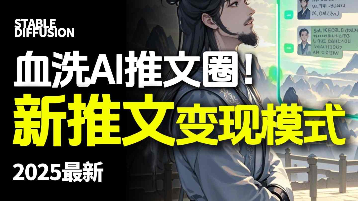 mp38267期-最新AI动态电影漫画小说推文，全流程实操教学，小白也能月入1W+