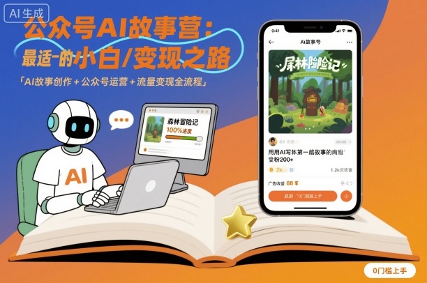 mp38568期-公众号ai故事营，最适合小白的自媒体变现之路