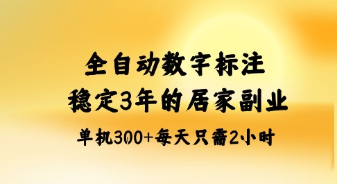 mp38673期-全自动数字标注，稳定3年的蓝海项目，居家也能矩阵开干的副业，单机日入3张+