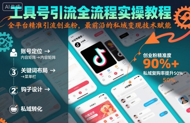 mp39302期-工具号引流全流程保姆级实操教程，全平台精准引流创业粉，最前沿的私域变现技术赋能