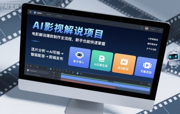 mp39306期-AI影视解说项目，电影解说爆款制作全流程，新手也能快速掌握