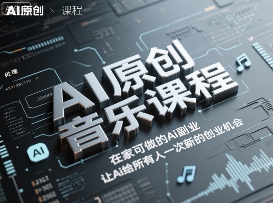 mp39779期-AI原创音乐课程，在家可做的Ai副业，让Ai给所有人一次新的创业机会