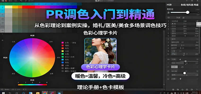 fy19680期-PR调色入门到精通：从色彩理论到案例实操，婚礼/医美/美食多场景调色技巧