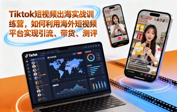 mp39996期-Tiktok短视频出海实战训练营，如何利用海外短视频平台实现引流、带货、测评